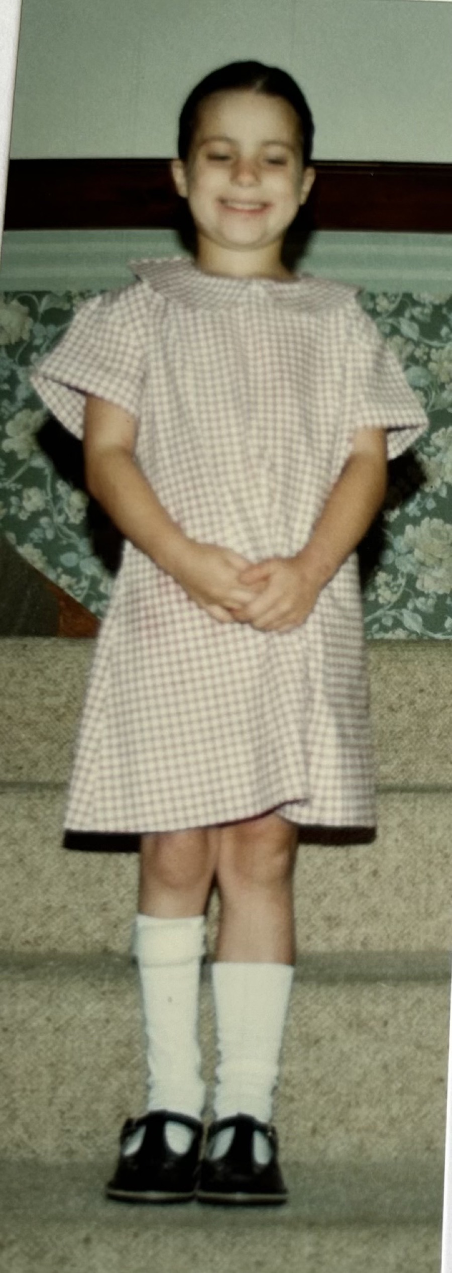 In school uniform